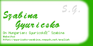 szabina gyuricsko business card